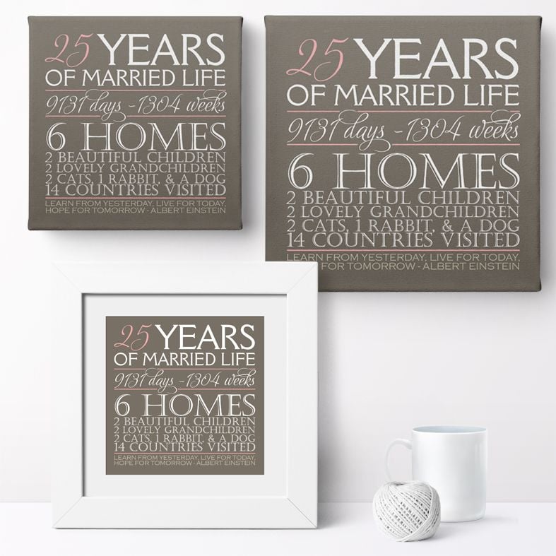 Our Anniversary Personalised Print | Romantic Custom Canvas and Art Prints for Valentine, Wedding or Anniversary Gift, PhotoFairytales