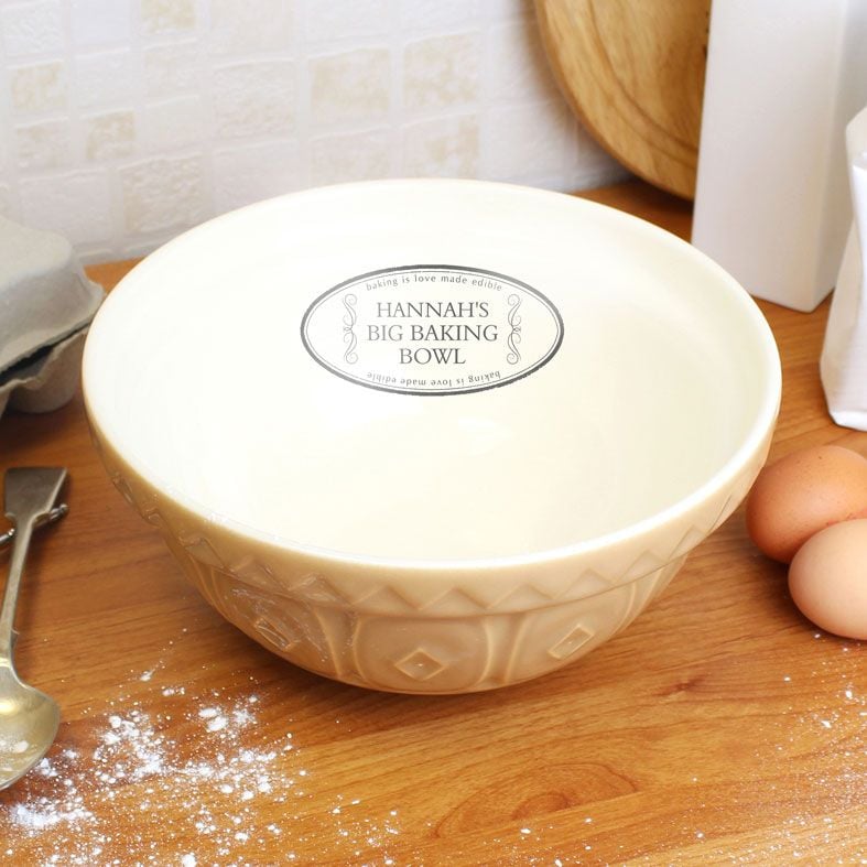 Personalised Ceramic Cake Mixing Bowl | Kitchen Baking Kitchenware Gift, PhotoFairytales