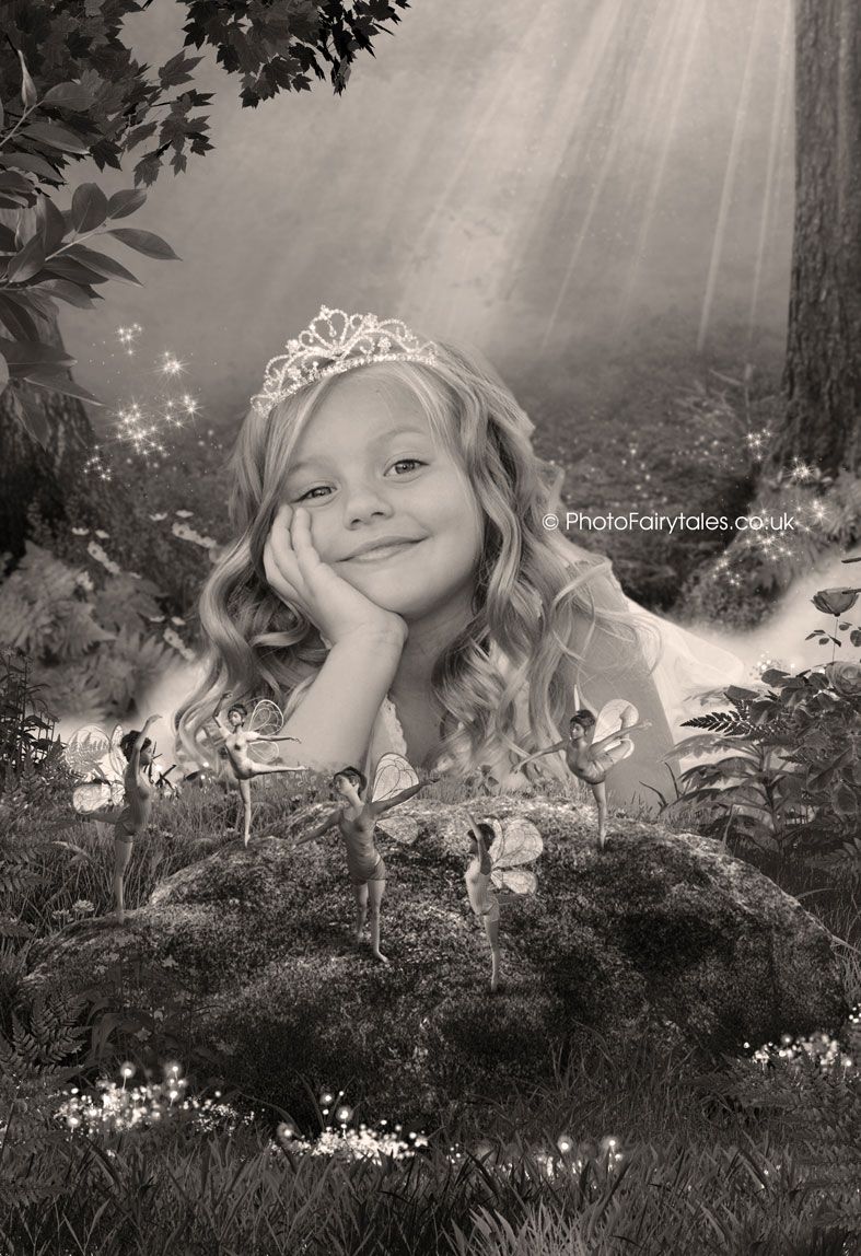 Cottingley, fairy tale fantasy image created from your own photo into unique personalised portrait and bespoke wall art | PhotoFairytales