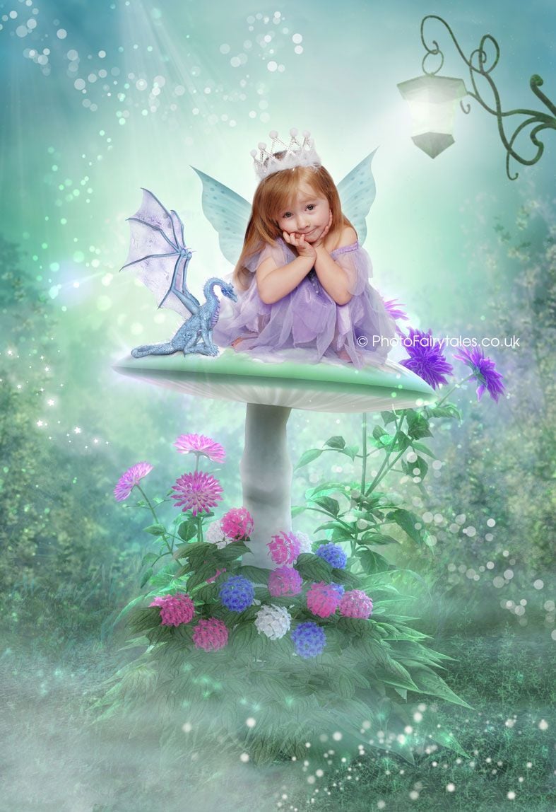 Dragons and Fairies, fairy tale fantasy image created from your own photo into unique personalised portrait and bespoke wall art | PhotoFairytales