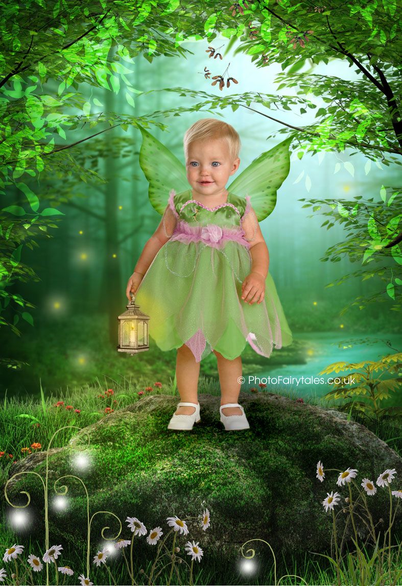 Fairy Wood, fairy tale fantasy image created from your own photo into unique personalised portrait and bespoke wall art | PhotoFairytales