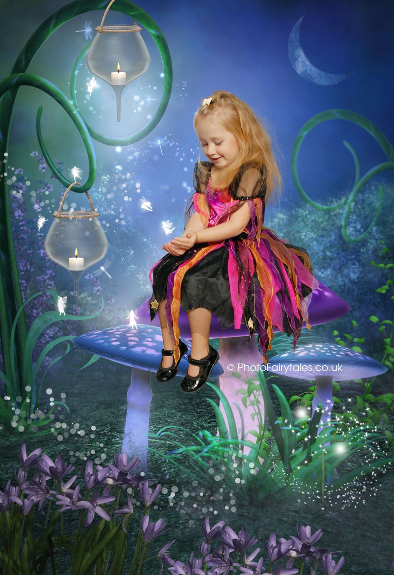 Moonlight Magic, fairy tale fantasy image created from your own photo into unique personalised portrait and bespoke wall art | PhotoFairytales