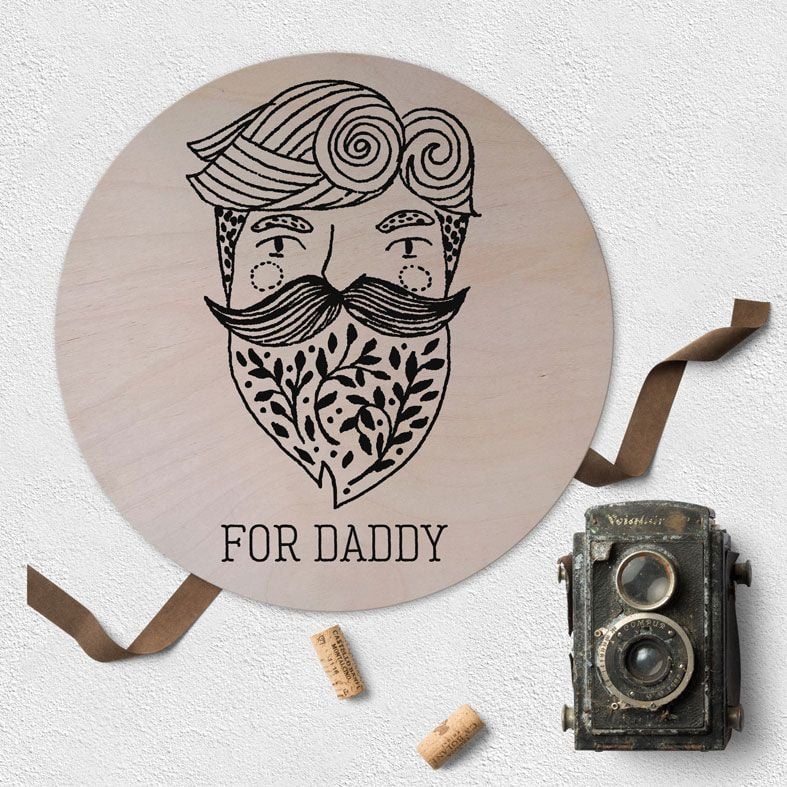 Personalised Father's Day Gifts, free UK delivery - Personalised Wooden Round Circle Plaques from PhotoFairytales