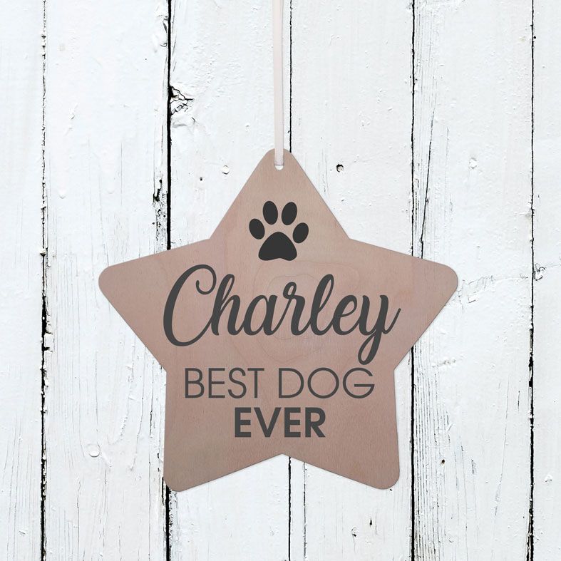 Personalised Best Dog Wooden Plaque | Handmade birch wood hanging sign, personalised gift for dog lover #doglovergift