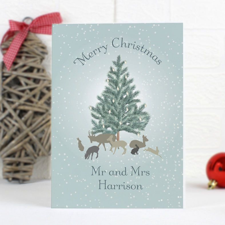 A Winter's Night - Personalised Christmas Card. Free inside printing. Fast dispatch. Free UK P&P.