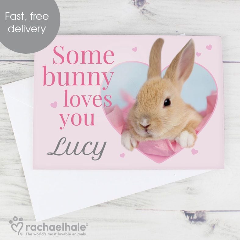 Some Bunny Loves You personalised greeting card