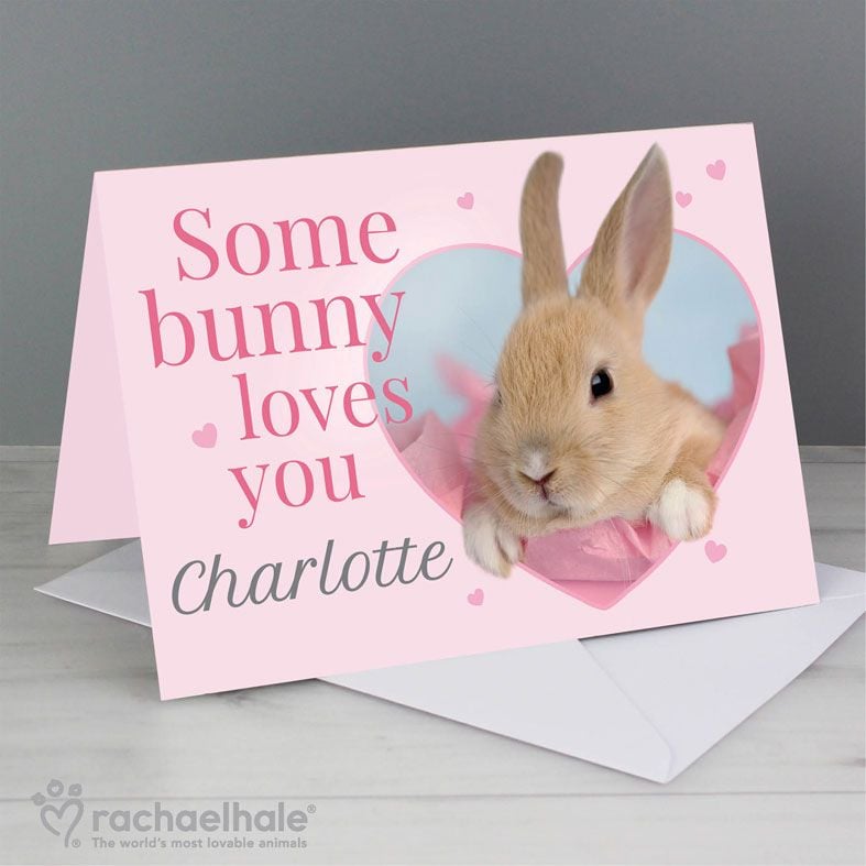 Some Bunny Loves You personalised greeting card