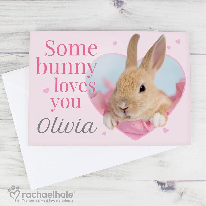 Some Bunny Loves You personalised Easter card