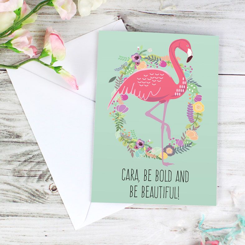 Personalised Flamingo Greeting Card | PhotoFairytales