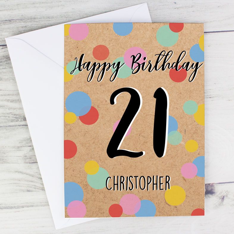 Personalised Age Greeting Card Confetti | PhotoFairytales