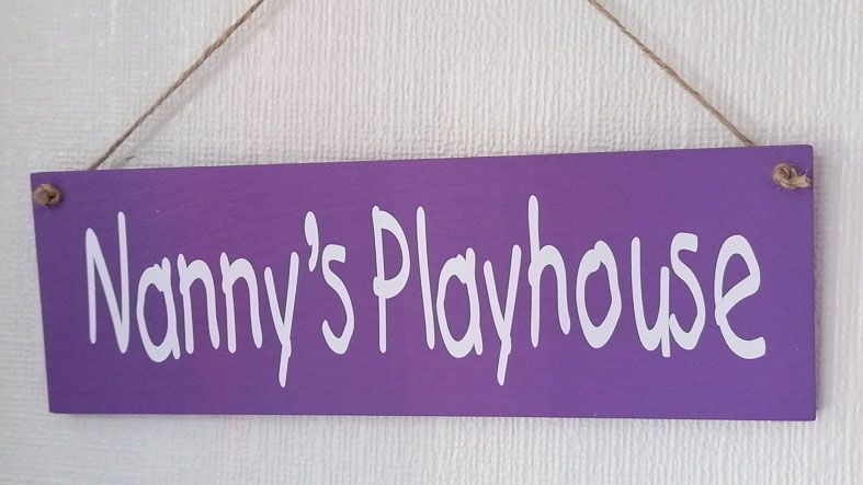 Personalised Children's Mud Kitchen and Playhouse Garden Signs | Handmade and personalised wooden outdoor plaques made to order, range of colours, from PhotoFairytales