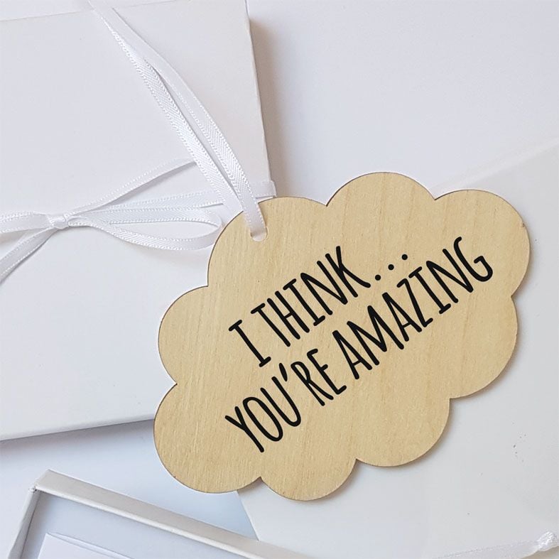 You're Amazing Mini Wooden Message Plaque | Personalised Gift Wrapped Present, Gift Boxed, Letterbox Friendly Personalised Gift, PhotoFairytales