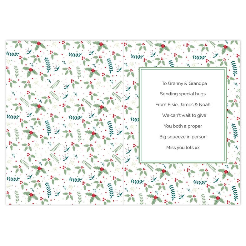 Thinking of You - Personalised Christmas Card. Free inside printing. Fast dispatch. Free UK P&P.