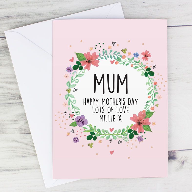 Floral personalised Mother's Day greeting card | PhotoFairytales