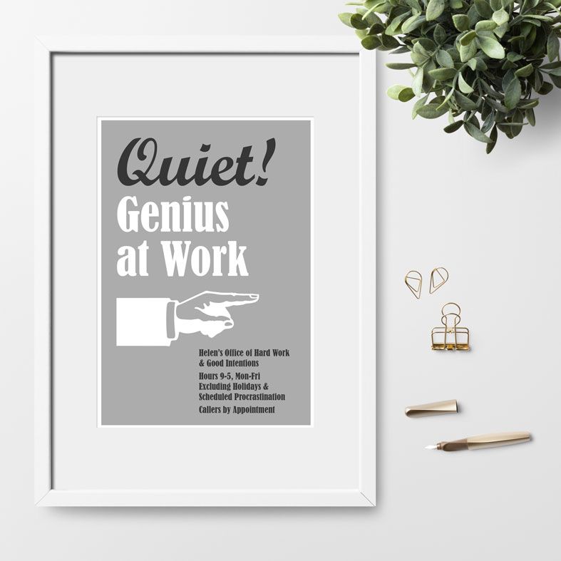 Ministry of Silly Personalised Prints | home office, craft room, graduation gift, work colleague gift - from PhotoFairytales