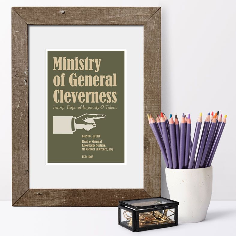 Ministry of Silly Personalised Prints | home office, craft room, graduation gift, work colleague gift from PhotoFairytales