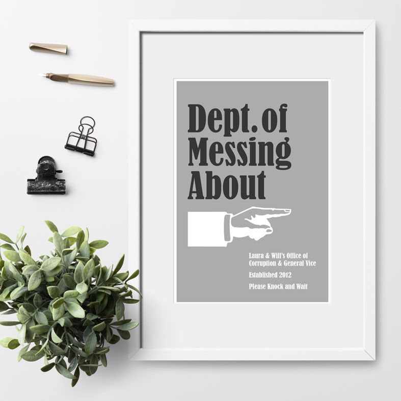 Ministry of Silly Personalised Prints | home office, craft room, graduation gift, work colleague gift from PhotoFairytales