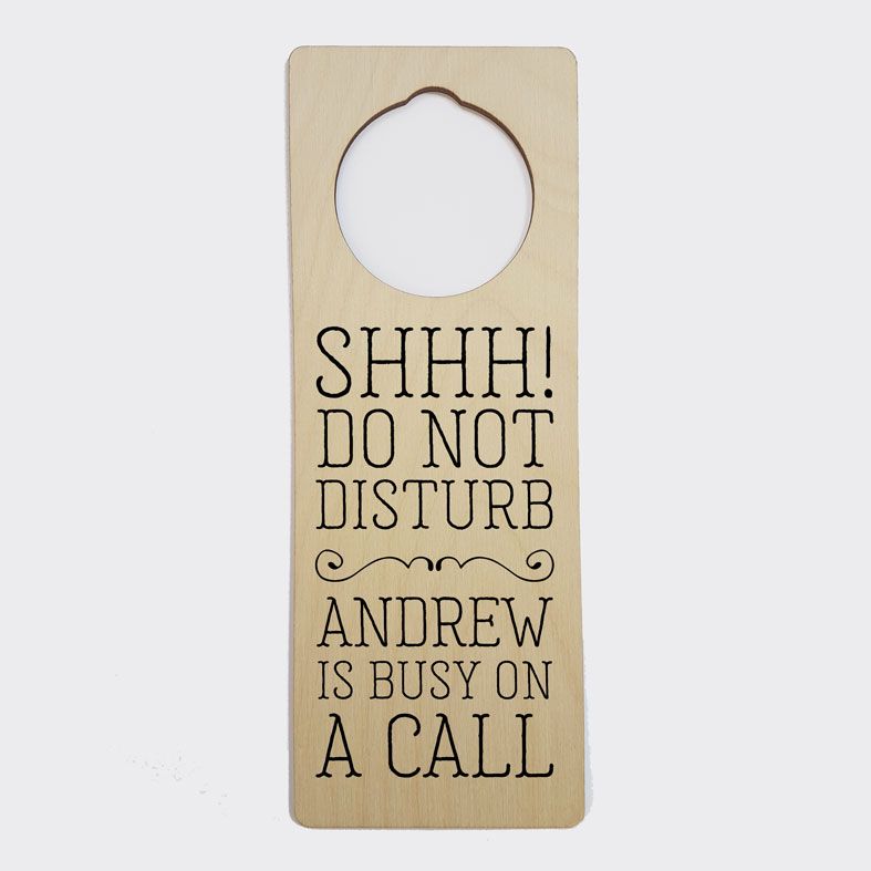 Personalised Door Hanger | Do Not Disturb Meeting Door Sign, Home Office Gift, Work From Home Gift, PhotoFairytales