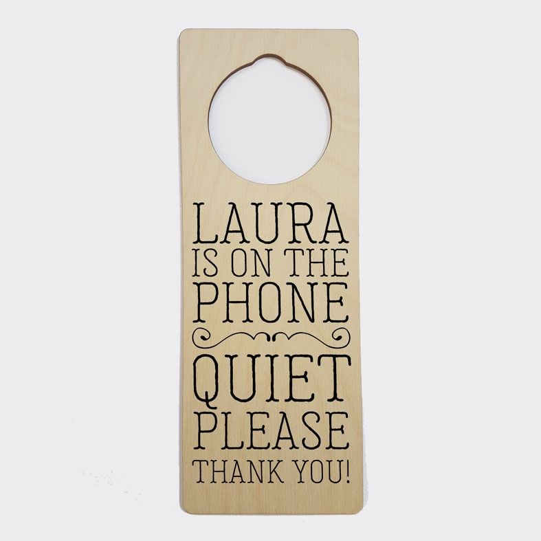 Personalised Door Hanger | Quiet Please Door Sign, Home Office Gift, Work From Home Gift, PhotoFairytales