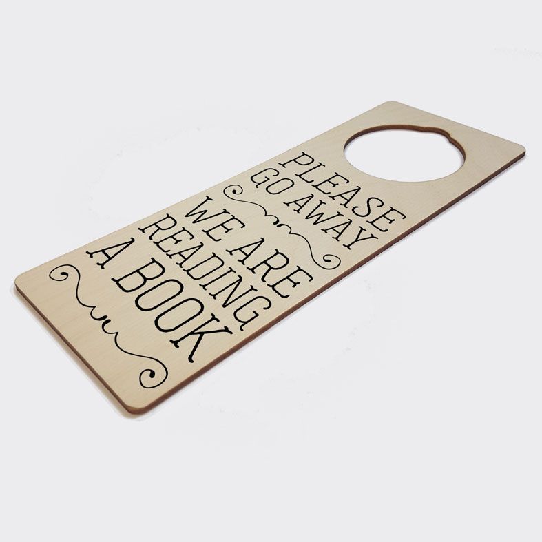  Personalised Door Hanger | Go Away I'm Reading A Book Door Sign, Book Lover Gift, Bookworm Gift, PhotoFairytales