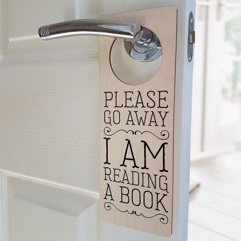  Personalised Door Hanger | Go Away I'm Reading A Book Door Sign, Book Lover Gift, Bookworm Gift, PhotoFairytales