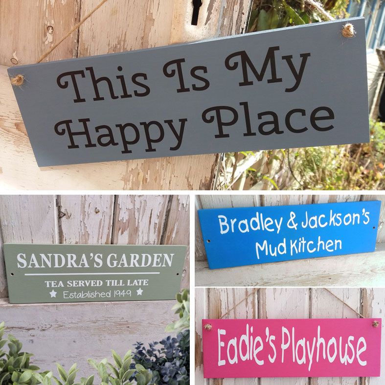 Personalised Wooden Garden Signs | Handmade Garden Outdoor Wooden Signs and Plaques, PhotoFairytales