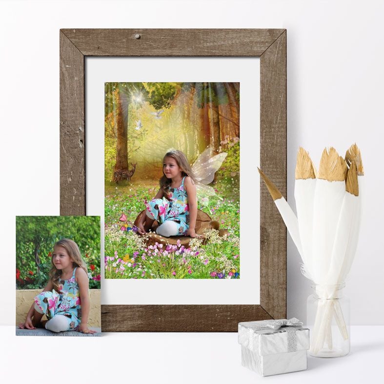 Woodland Clearing, fairy tale fantasy image created from your own photo into unique personalised portrait and bespoke wall art | PhotoFairytales