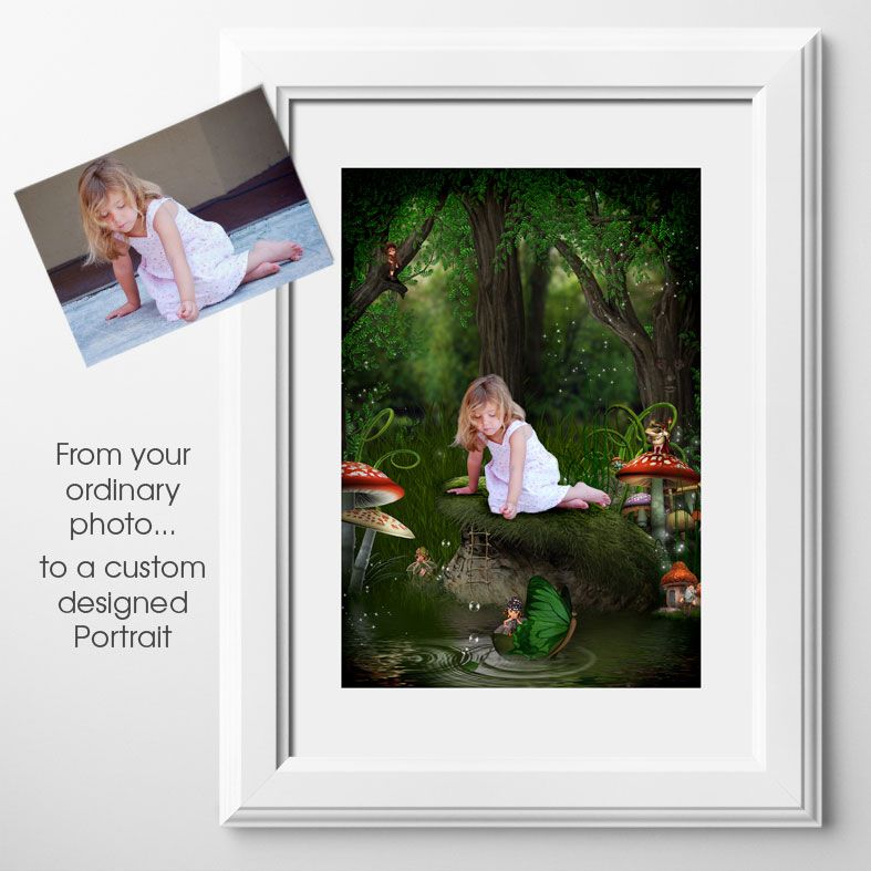 Fairy Hollow, fairy tale fantasy image created from your own photo into unique personalised portrait and bespoke wall art | PhotoFairytales
