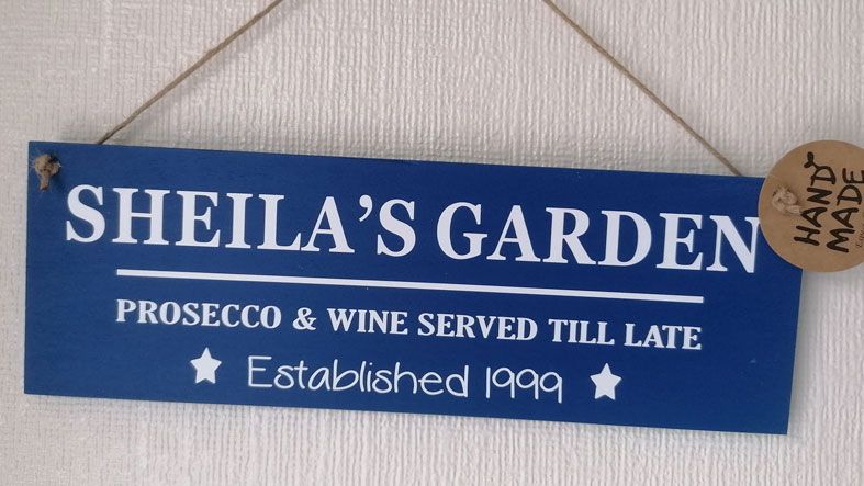 Personalised Wooden Outdoor Garden Signs | Handmade and personalised to order, range of colours, a lovely gift for your garden or home.