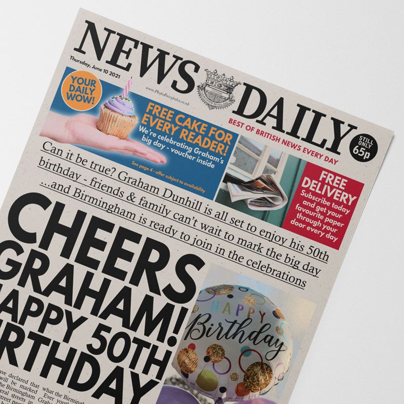 Personalised Birthday Newspaper | personalised newspaper gift from PhotoFairytales