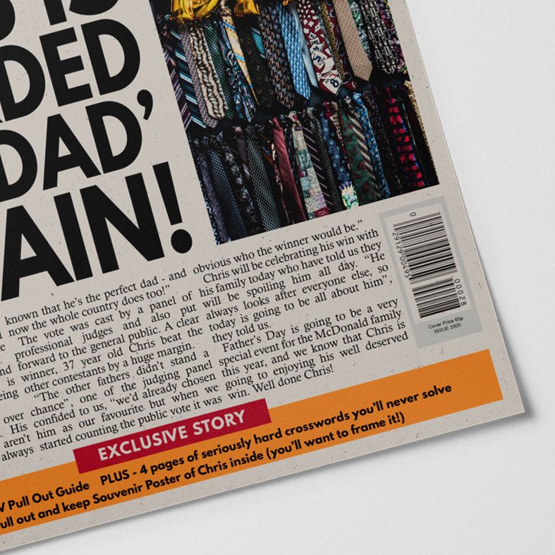 Personalised Fathers Day Newspaper | personalised newspaper gift for dad from PhotoFairytales