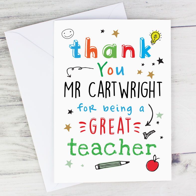Personalised Thank You Teacher Card | PhotoFairytales