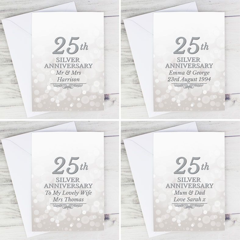 Personalised Anniversary Card - 25th Silver, 40th Ruby, 50th Gold | PhotoFairytales