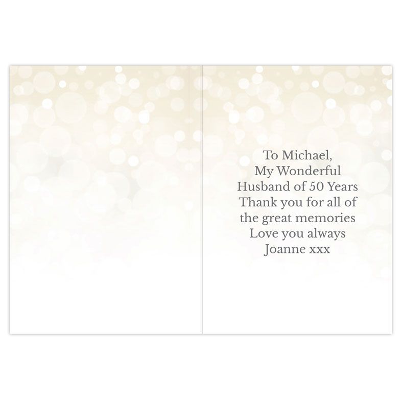 Personalised Anniversary Card - 25th Silver, 40th Ruby, 50th Gold | PhotoFairytales