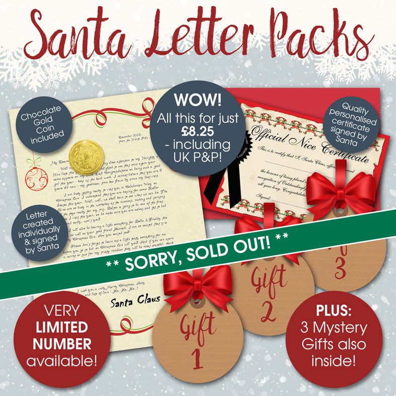 Limited edition Personalised Santa Letters and Telegrams | individually created, including extra gifts, superb quality and fantastic value with brilliant customer feedback. PhotoFairytales