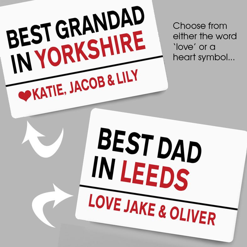 Personalised Best Dad Metal Street Sign | Perfect gift for Father's Day for any dad, grandad, brother or uncle. Personalised Aluminium Signs, handmade to order.