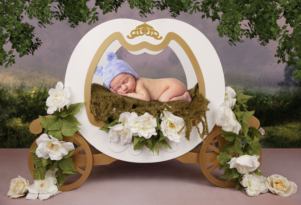 Carriage Ride, bespoke fantasy image created from your own photo into unique personalised portrait and custom wall art | PhotoFairytales