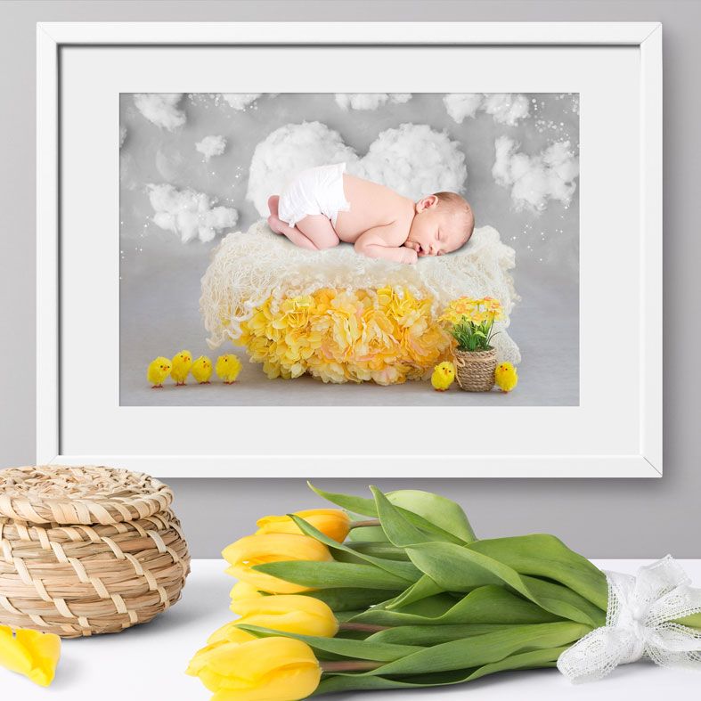 Easter Chick, bespoke fantasy image created from your own photo into unique personalised portrait and custom wall art | PhotoFairytales