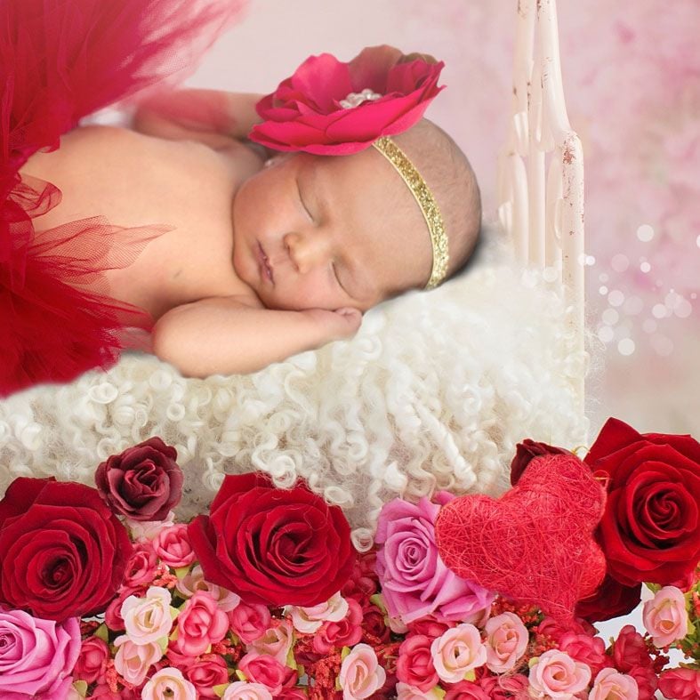 Sweet Valentine, bespoke fantasy image created from your own photo into unique personalised portrait and custom wall art | PhotoFairytales