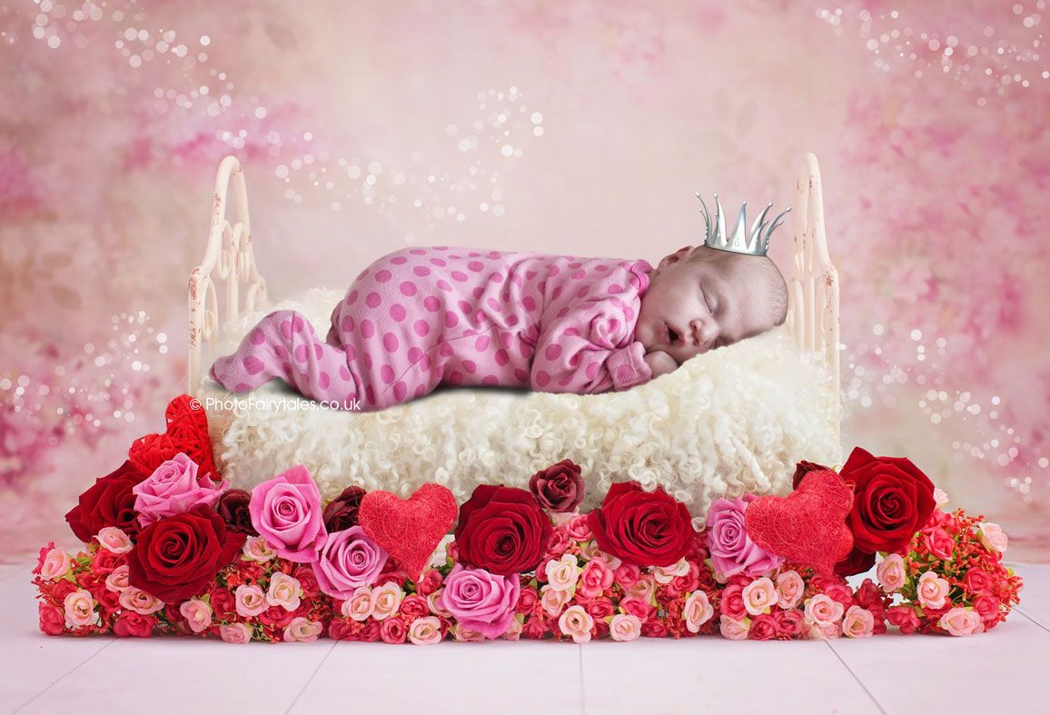 Sweet Valentine, bespoke fantasy image created from your own photo into unique personalised portrait and custom wall art | PhotoFairytales
