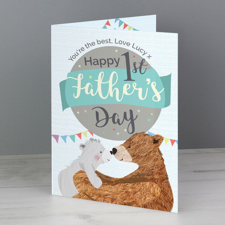 Personalised 1st Father's Day Card Daddy Bear | PhotoFairytales