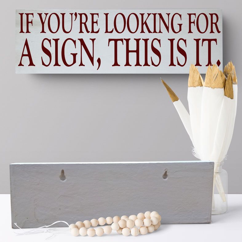 Looking For A Sign | Custom made wooden freestanding sign, handmade gift by PhotoFairytales