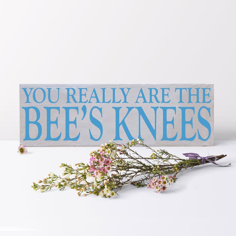 Bee's Knees Bespoke Wooden Typography Sign | handmade wooden signs and plaques from PhotoFairytales