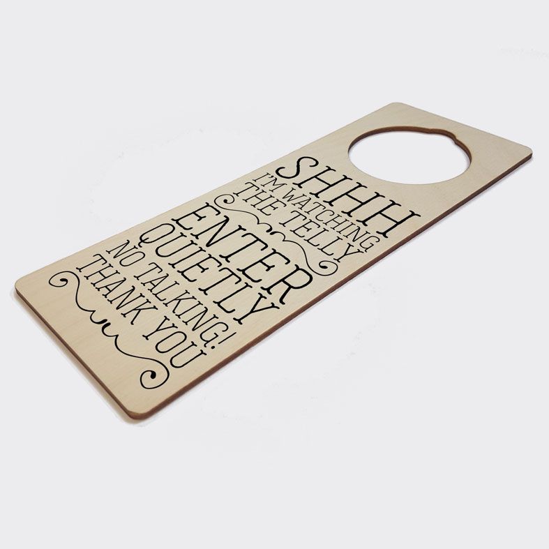 Coronation Do Not Disturb TV Doorhanger | Don't be interruped while you're watching the King's Coronation, PhotoFairytales
