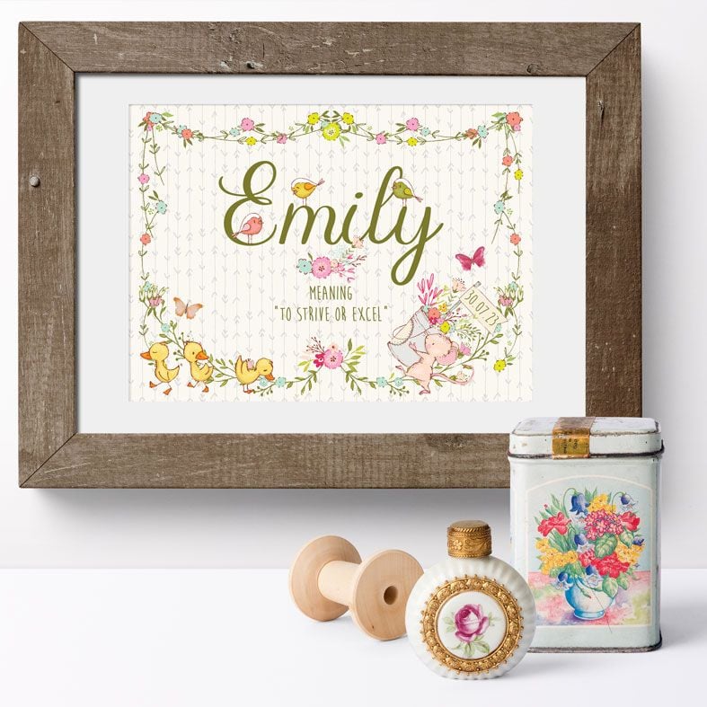 Cottage Garden name meaning nursery baby print | PhotoFairytales