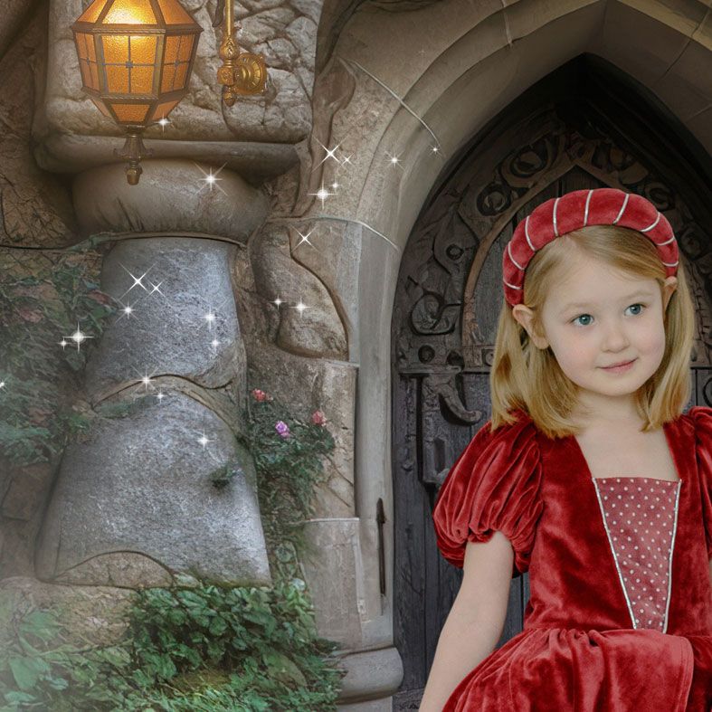 Castle Door, bespoke fantasy image created from your own photo into unique personalised portrait and custom wall art | PhotoFairytales