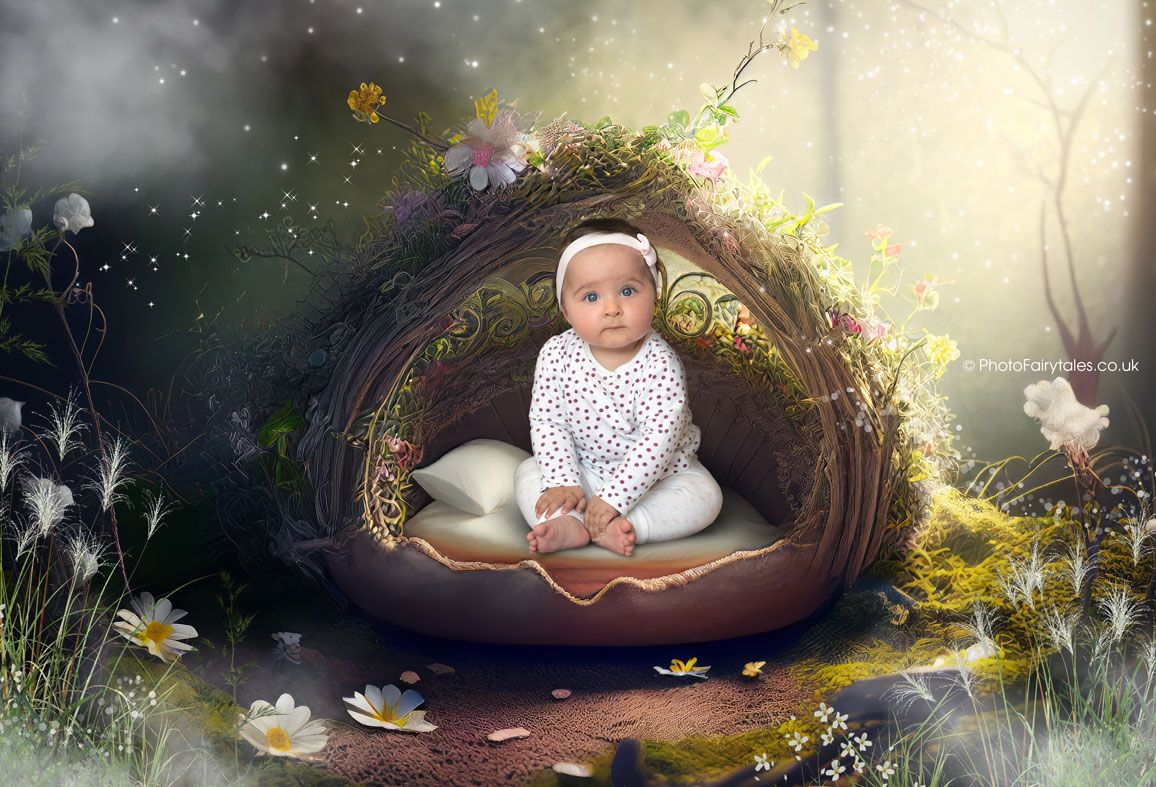 Little Nest, bespoke fantasy image created from your own photo into unique personalised portrait and custom wall art | PhotoFairytales