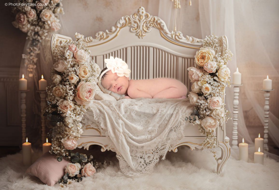 Flower Seat, bespoke fantasy image created from your own photo into unique personalised portrait and custom wall art | PhotoFairytales