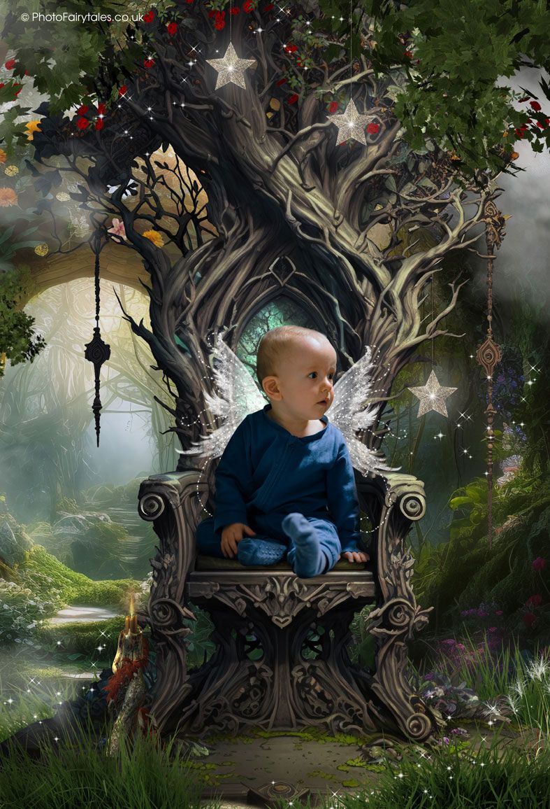 Elvin Throne, bespoke fantasy image created from your own photo into unique personalised portrait and custom wall art | PhotoFairytales