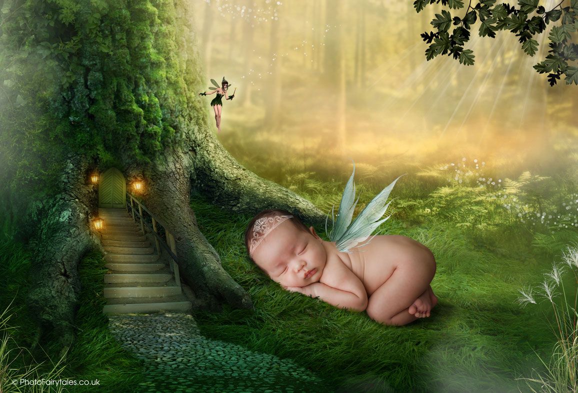 Fairy Door, bespoke fantasy image created from your own photo into unique personalised portrait and custom wall art | PhotoFairytales